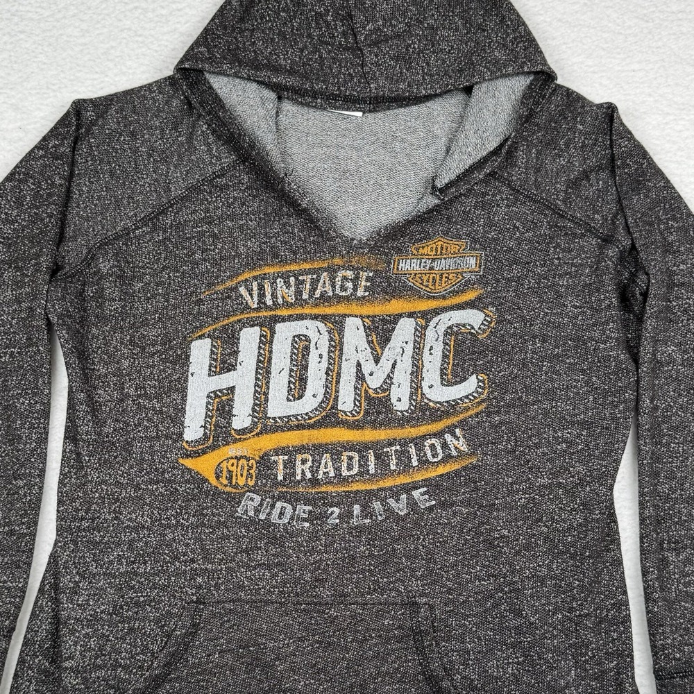 Women's Harley Davidson Hoodie - Vintage HDMC Tradition - Florida - Large - Picture 4 of 11